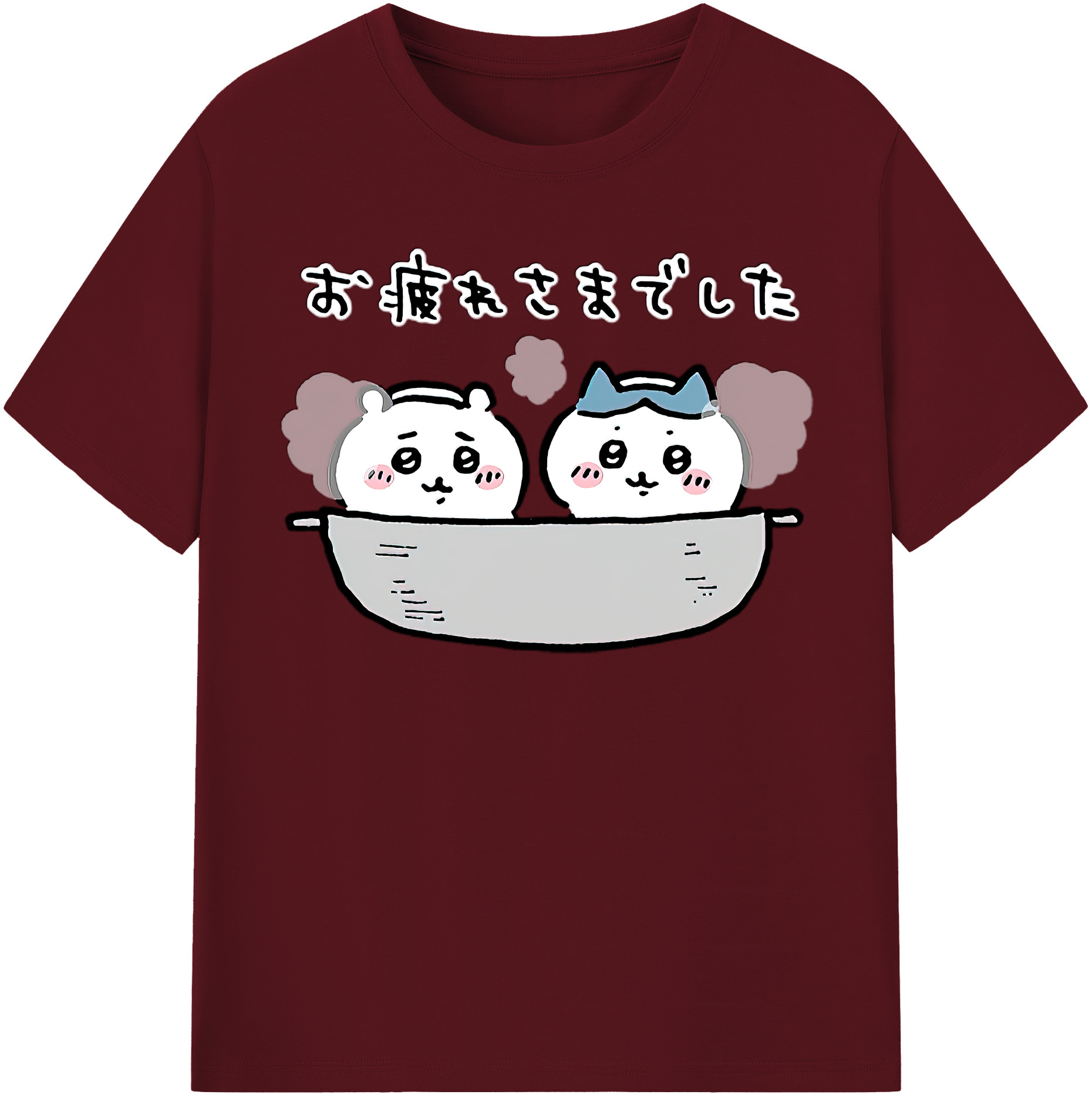 （画像用） ちいかわ ハチワレ Chii-kawa hachiware 綿100％半袖Tシャツ（フロントプリント）